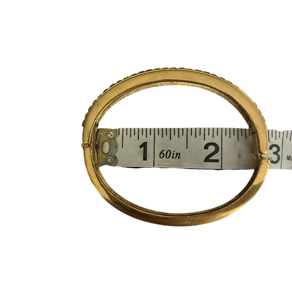 Napier Gold Hinge Bracelet with Rhinestone Accents - Picture 4 of 4